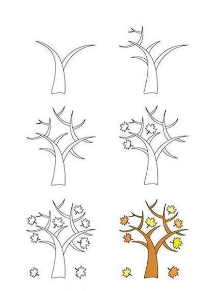 نقاشی پاییز آسان