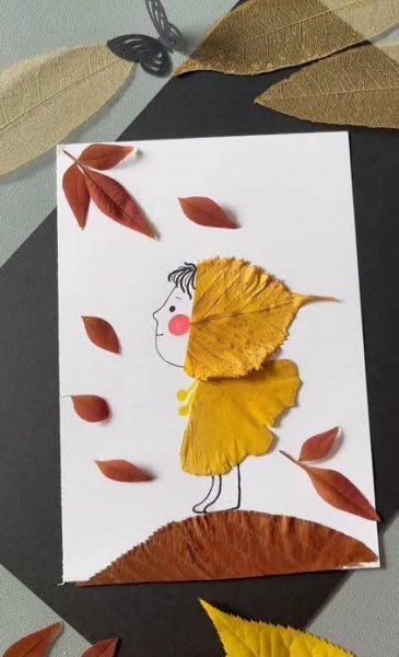  نقاشی درخت پاییزی با برگ