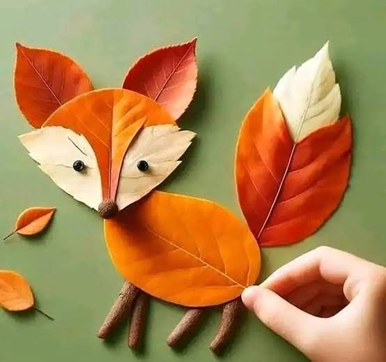  نقاشی درخت پاییزی با برگ