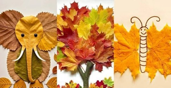  نقاشی درخت پاییزی با برگ