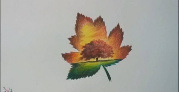  نقاشی پاییز برای مدرسه
