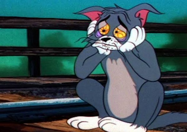  عکس گربه کارتونی غمگین