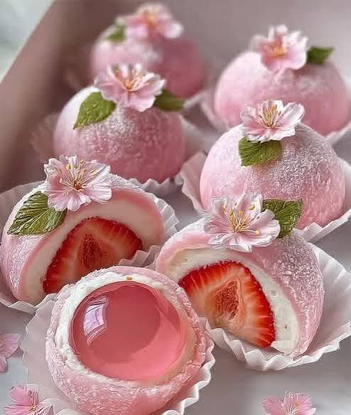  عکس شیرینی های صورتی کیوت