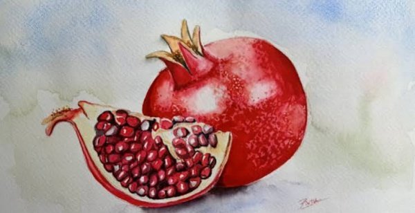 نقاشی انار زیبا