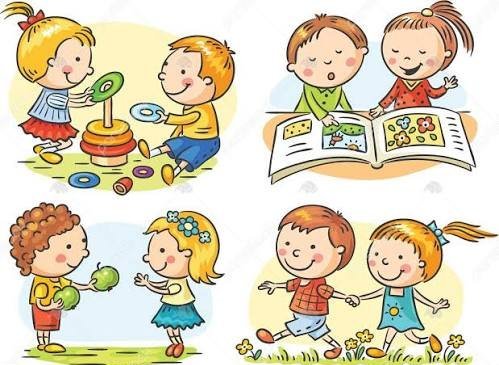  عکس کودکان در مهد کودک کارتونی