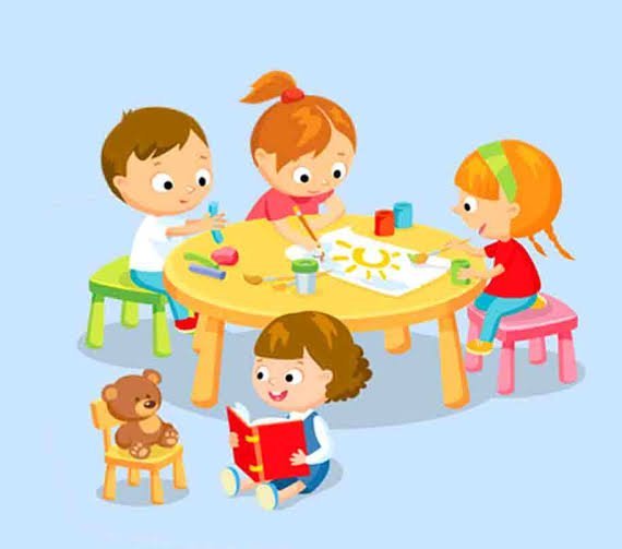  عکس کودکان در مهد کودک کارتونی