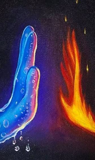  نقاشی آتش آسان