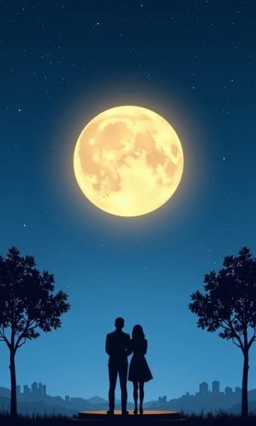  عکس جذاب شب مهتابی عاشقانه برای پروفایل