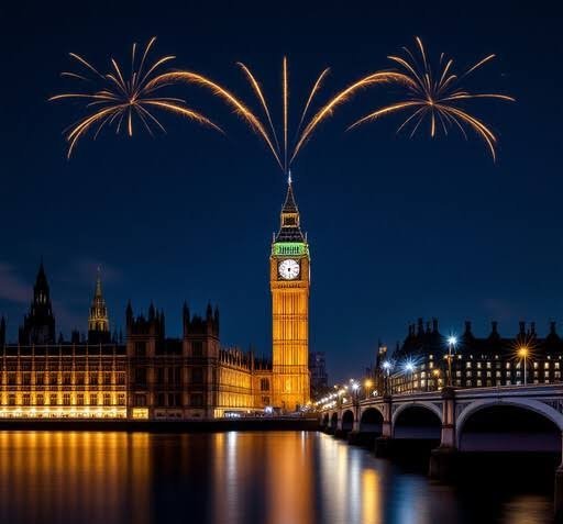 عکس برج ساعت لندن در شب