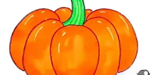  نقاشی کدو تنبل آسان