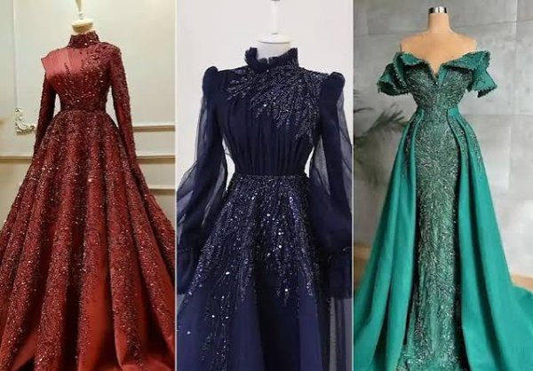  مدل لباس مهره دوزی شده مجلسی