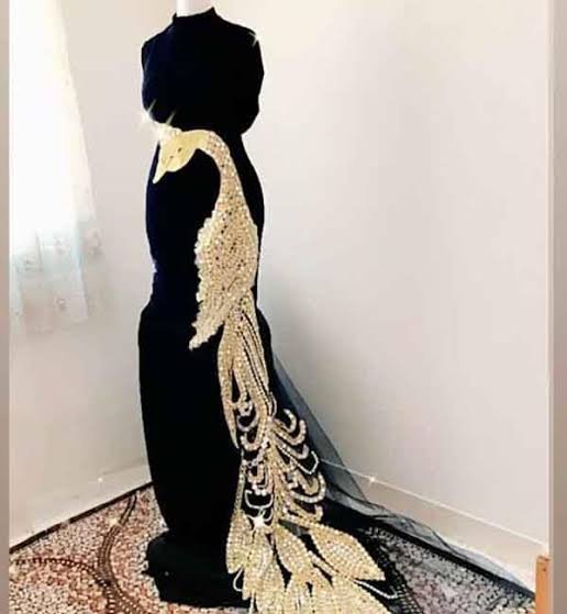  لباس مجلسی سنگ دوزی شده مشکی