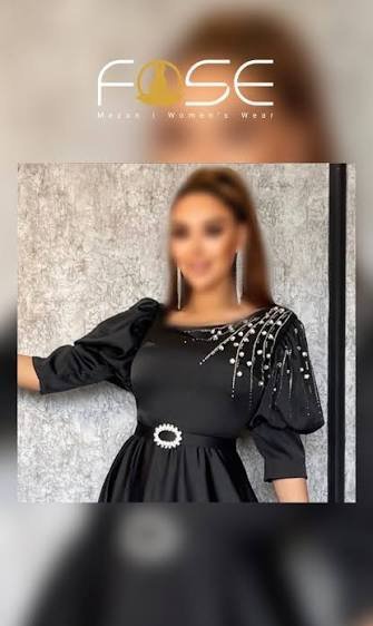 لباس مجلسی سنگ دوزی شده مشکی کوتاه
