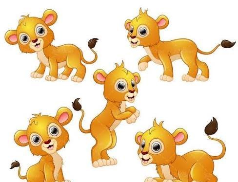  عکس بچه شیر کارتونی