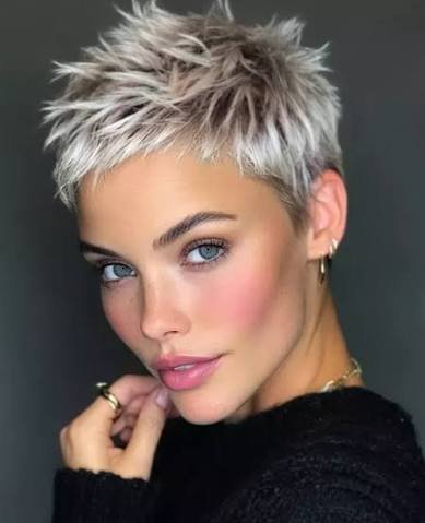  عکس پرتره زن با موهای کوتاه