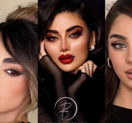  عکس زن با موهای تیره و رژ لب تیره با کیفیت بالا