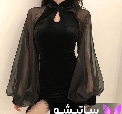  مدل لباس مجلسی مخمل جدید کوتاه
