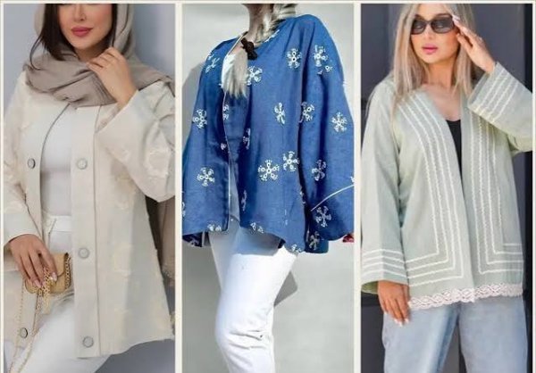  مدل مانتو با پارچه لنین طرح دار