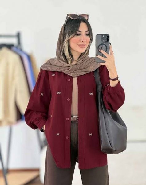  مدل مانتو با پارچه لنین طرح دار