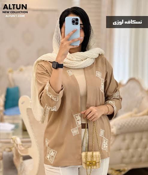  مدل مانتو با پارچه لنین خامه دوزی