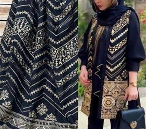 مدل مانتو با پارچه لنین خامه دوزی