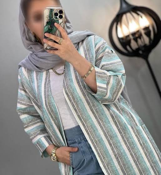  مدل مانتو لنین راه راه جدید