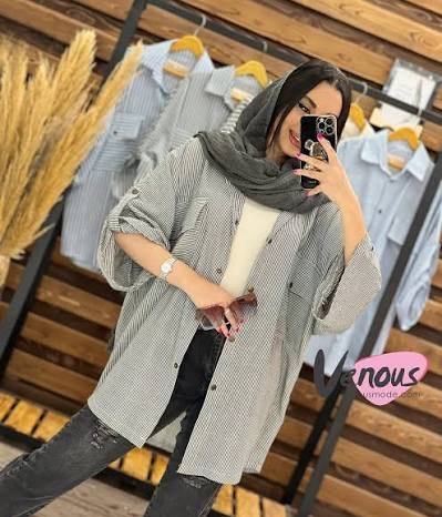  مدل مانتو لنین راه راه جدید