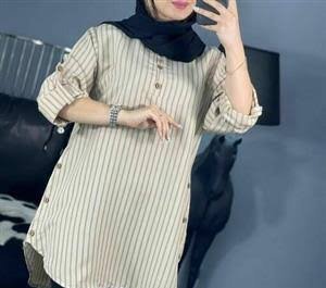  مدل مانتو لنین راه راه جدید