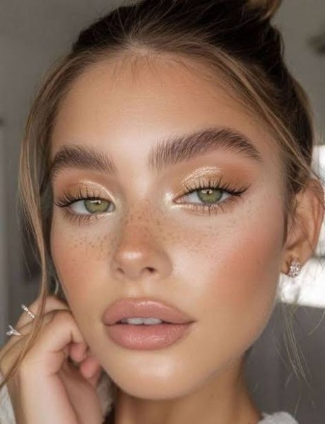  عکس زیبا زن با کک و مک و چهره‌ای جذاب