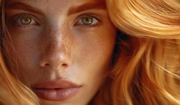  عکس زیبا زن با کک و مک و چهره‌ای جذاب