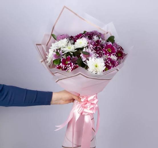  عکس دسته گل داودی سفید با کیفیت بالا