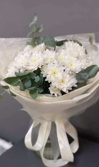  عکس دسته گل داودی سفید با کیفیت بالا