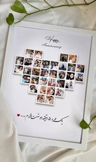  تابلو عشق با عکس قلب