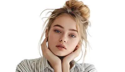  عکس مدل زن با موهای بلوند و چهره زیبا