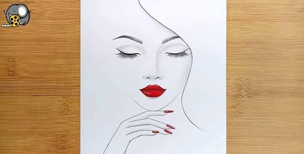  نقاشی زن ساده