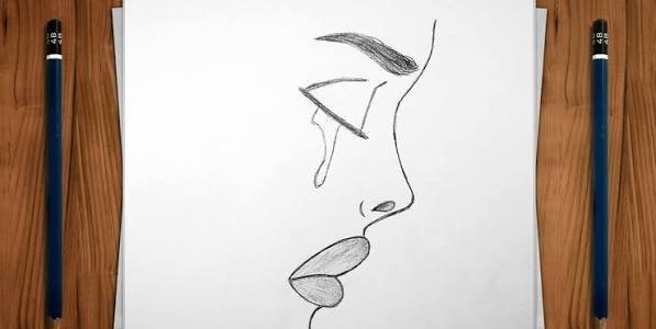  نقاشی زن ساده