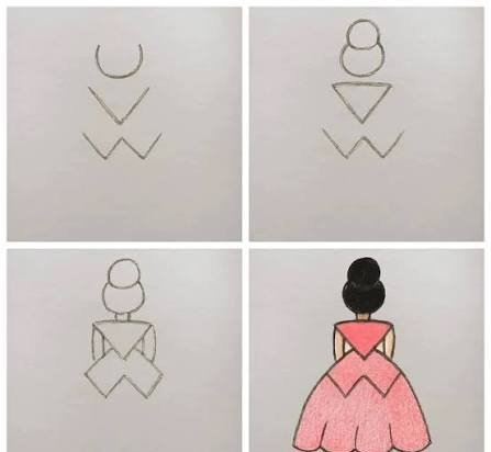  نقاشی زن ساده