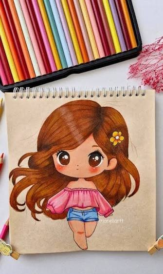 نقاشی دخترانه فانتزی