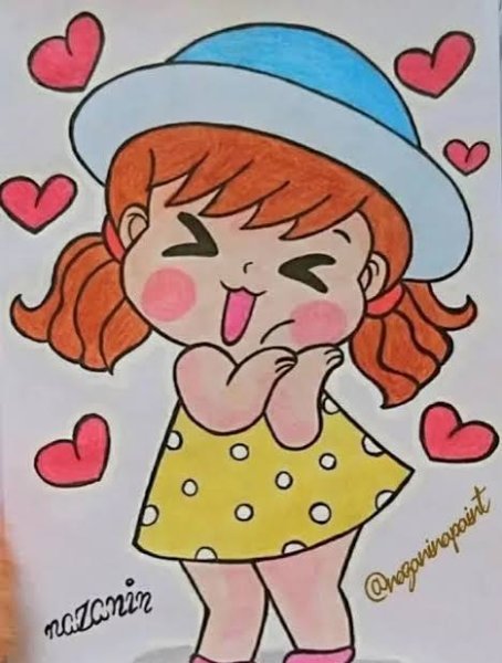  نقاشی دخترانه بامزه