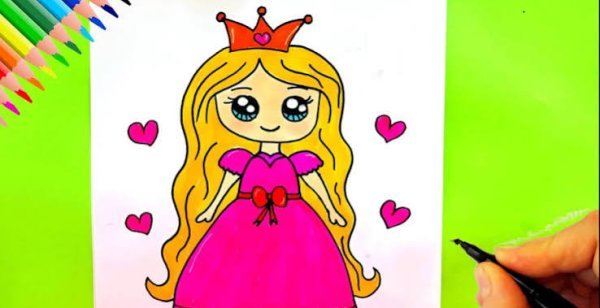  نقاشی دخترانه بامزه