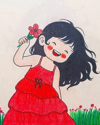  نقاشی دخترانه بامزه